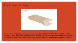 tuck top boxes wholesale