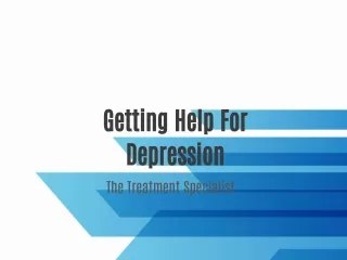 getting help for depression the treatment