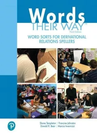 $PDF$/READ/DOWNLOAD Words Their Way Word Sorts for Derivational Relations Spelle