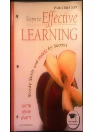 DOWNLOAD/PDF  Keys to Effective LEARNING (Study Skills and Habits for Success, I