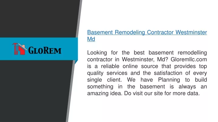 basement remodeling contractor westminster