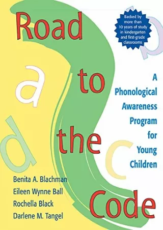 _PDF_ Road to the Code: A Phonological Awareness Program for Young Children