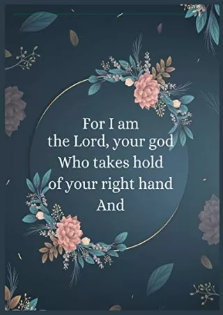 $PDF$/READ/DOWNLOAD For I Am The Lord Notebook Journal: Christian Inspirational