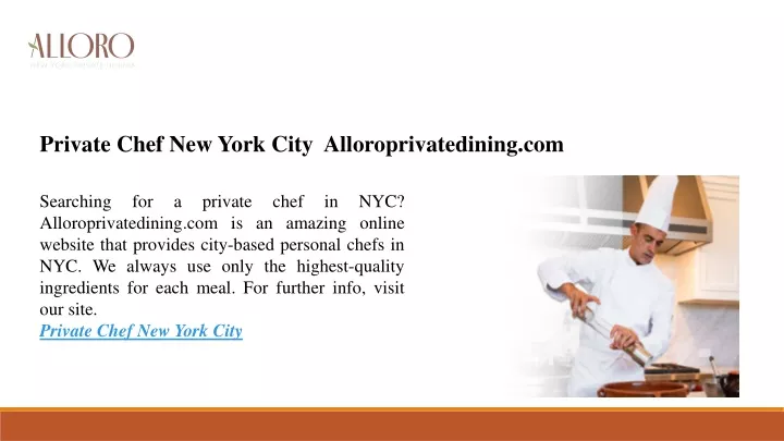 private chef new york city alloroprivatedining com