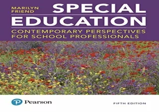 (PDF BOOK) Special Education: Contemporary Perspectives for School Professionals