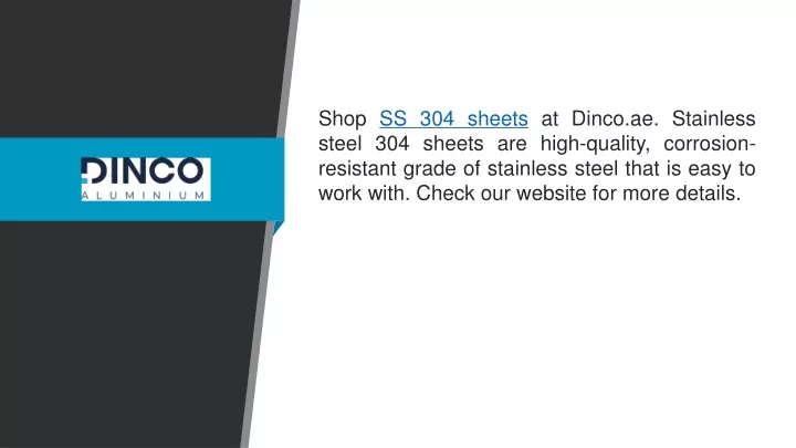 shop ss 304 sheets at dinco ae stainless steel