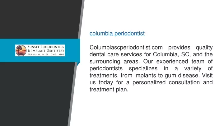 columbia periodontist columbiascperiodontist