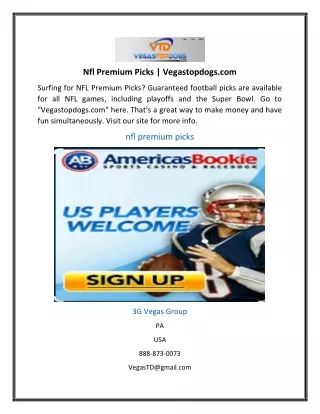 Nfl Premium Picks | Vegastopdogs.com