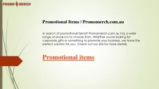Promotional Items  Promomerch.com.au