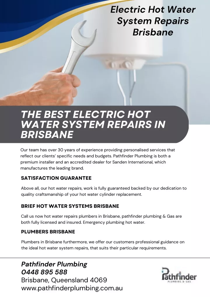 electric hot water system repairs brisbane