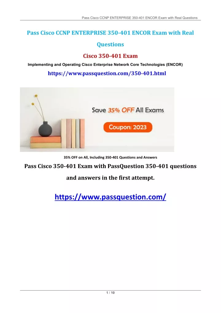 pass cisco ccnp enterprise 350 401 encor exam