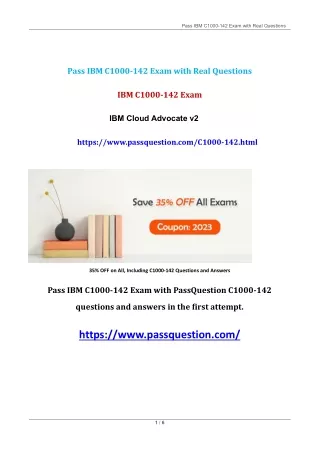 pass ibm c1000 142 exam with real questions