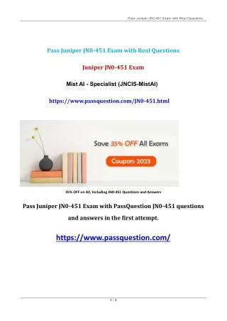 pass juniper jn0 451 exam with real questions