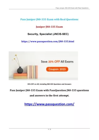 pass juniper jn0 335 exam with real questions