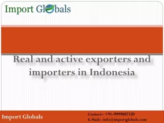 Real and active exporters and importers in Indonesia