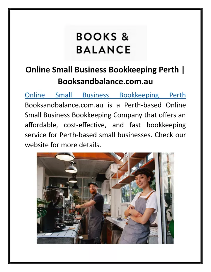 online small business bookkeeping perth