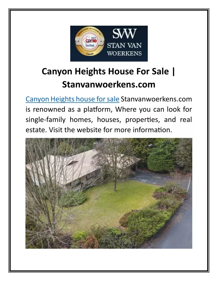 canyon heights house for sale stanvanwoerkens com