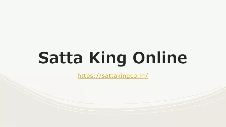 satta king online