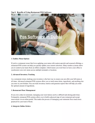 top 8 benefits of using restaurant pos software