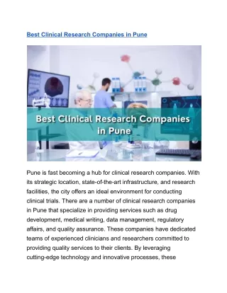 Best_Clinical_Research_Companies_in_Pune