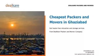 Cheapest Packers and Movers in Ghaziabad - DealKare