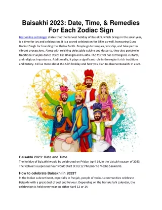 baisakhi 2023 date time remedies for each zodiac
