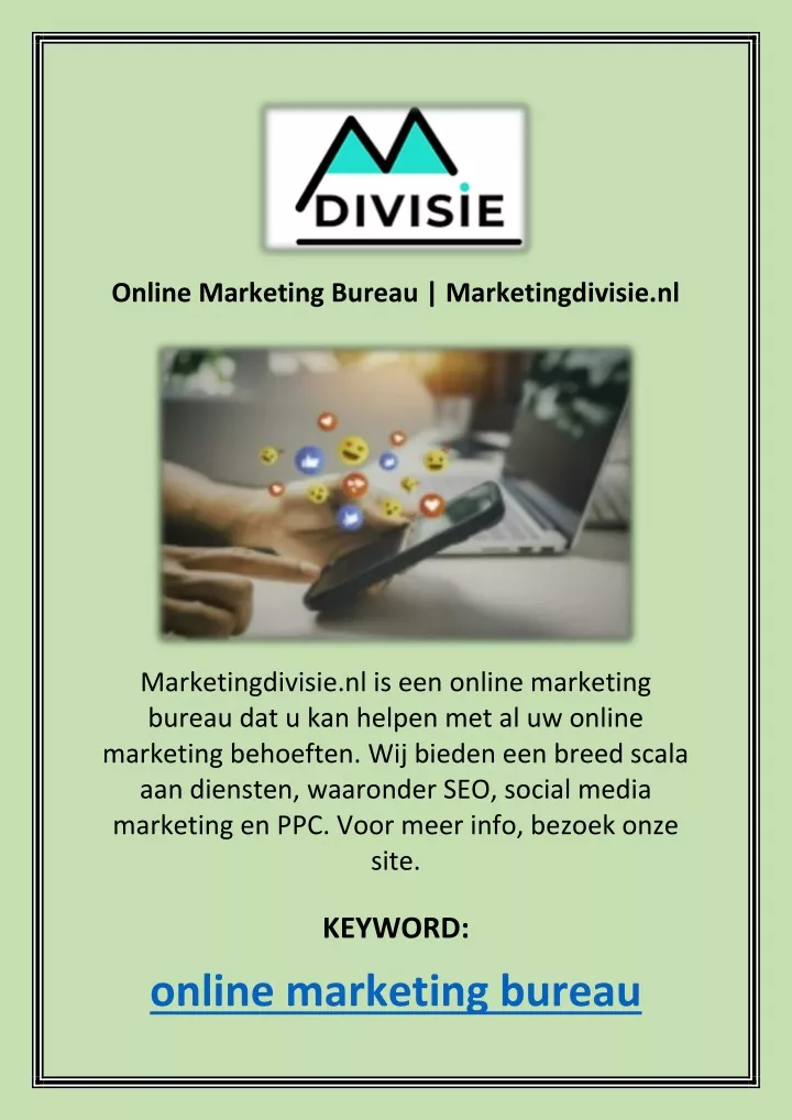 online marketing bureau marketingdivisie nl