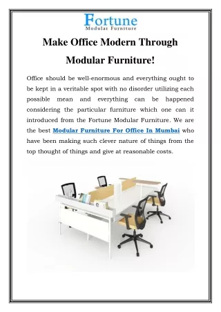 Modular Furniture For Office In Mumbai Call-22-22618352