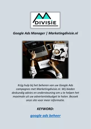 Google Ads Manager | Marketingdivisie.nl