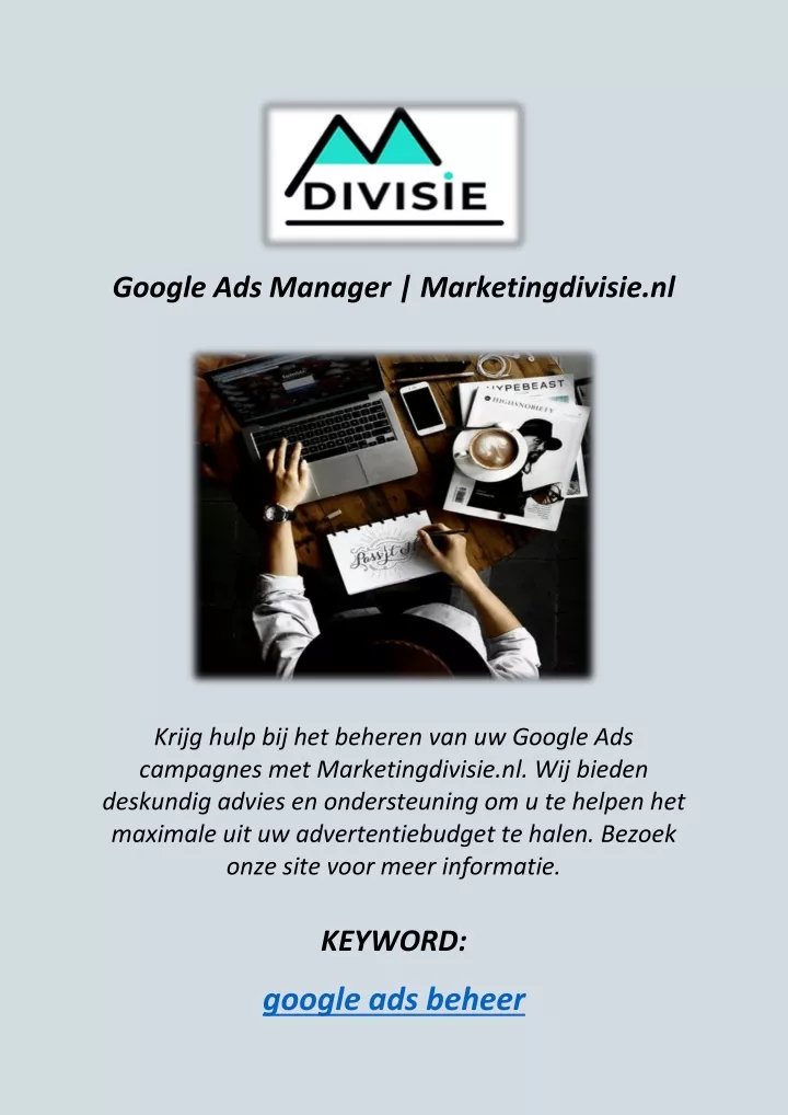 google ads manager marketingdivisie nl