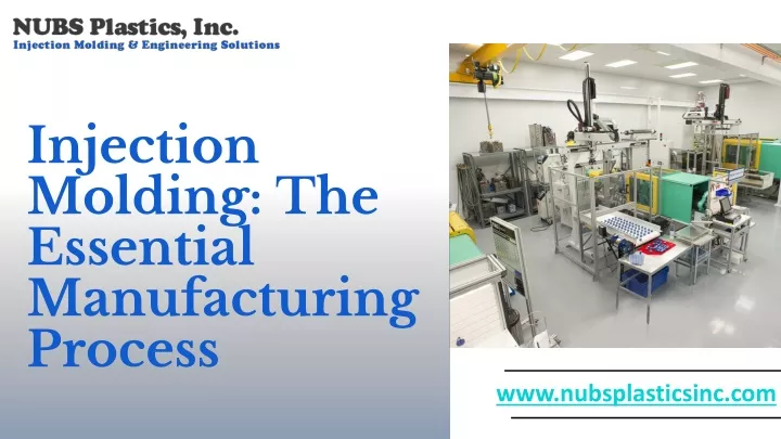 injection molding the essential manufacturing