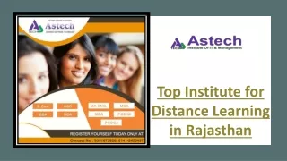 Top Institute for Distance Learning in Rajasthan