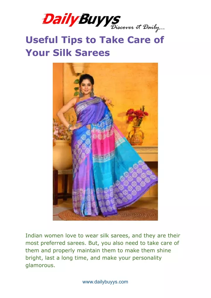 useful tips to take care of your silk sarees