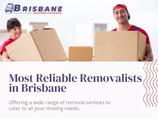 Affordable and Reliable Removalists in Brisbane - Get a Quote Now!