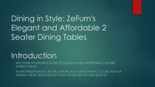 Dining in Style