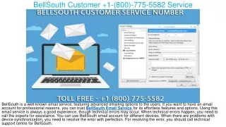 bellsouth customer 1 800 775 5582 service
