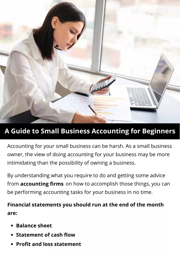 a guide to small business accounting for beginners