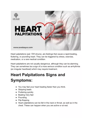 ayurvedic medicine for heart palpitations