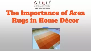 The Importance of Area Rugs in Home Décor