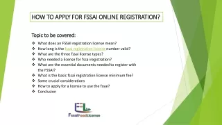 HOW TO APPLY FOR FSSAI ONLINE REGISTRATION