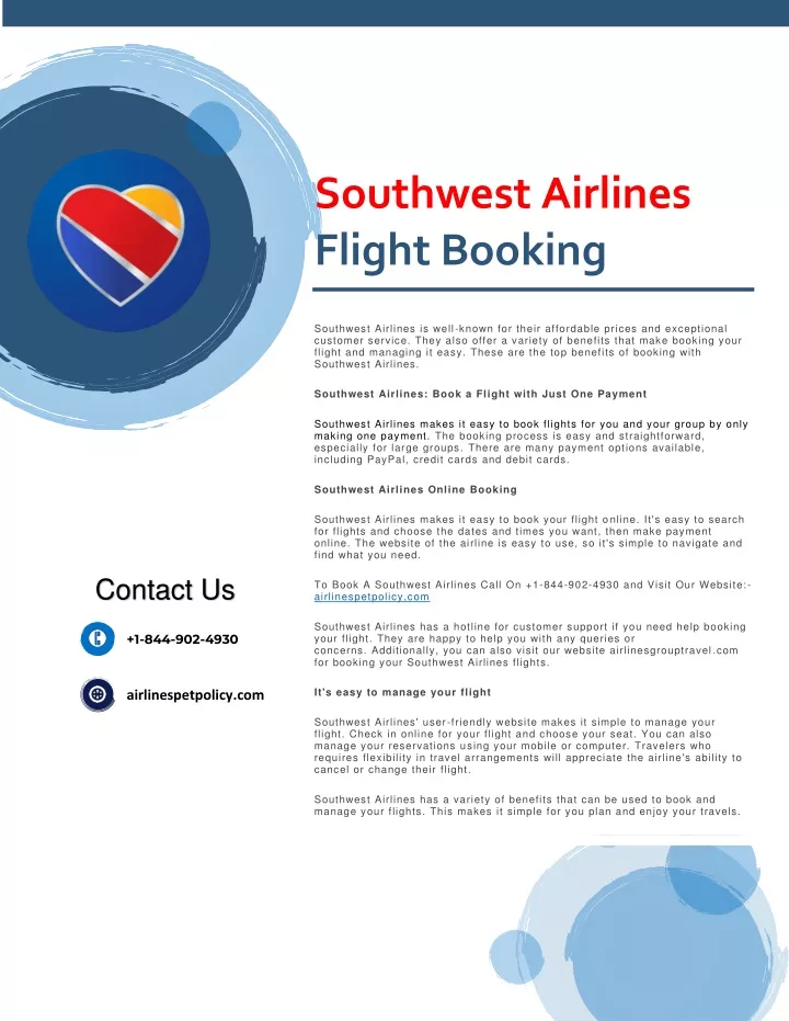 PPT - Southwest Airlines Fligth Booking PowerPoint Presentation, Free ...