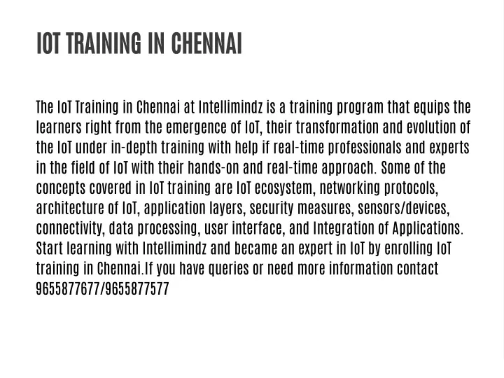 iot training in chennai the iot training