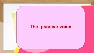 passive voice 9th