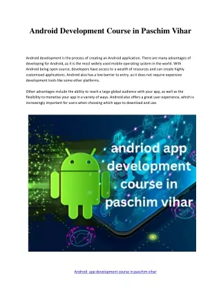 Android Development Course in Paschim Vihar (1)
