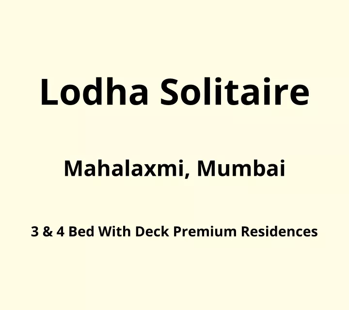 lodha solitaire