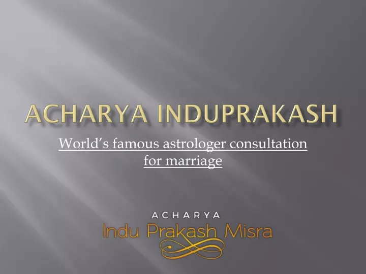 acharya induprakash