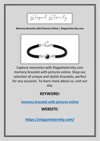 memory bracelet with pictures online