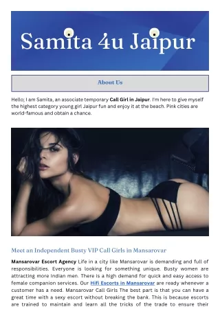 Escort Service in Jaipur