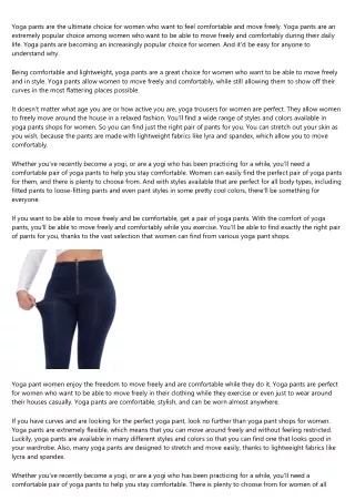 How to Explain breathable yoga pants to Your Mom