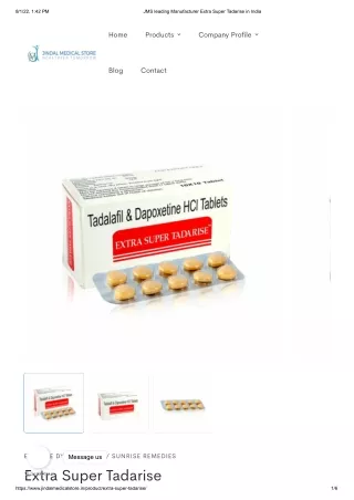 Extra Super Tadarise in India
